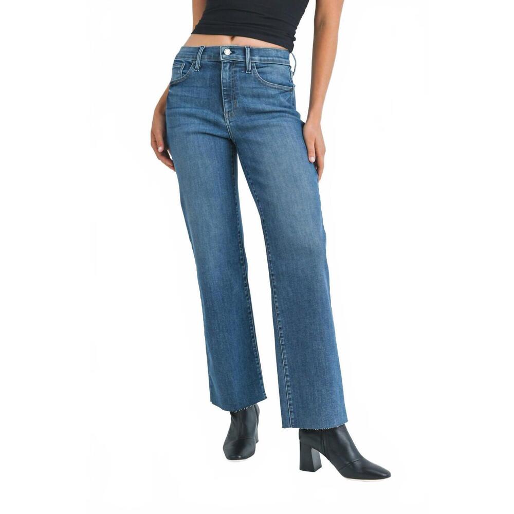 NEW JUST BLACK DENIM slim palazzo scissor cut jeans in dark denim